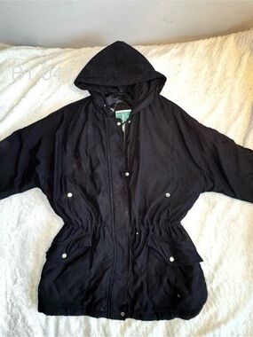 Vintage Black Over Sized Coat Women’s Size Medium